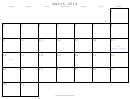 March 2014 Calendar Template