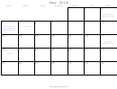 May 2014 Calendar Template