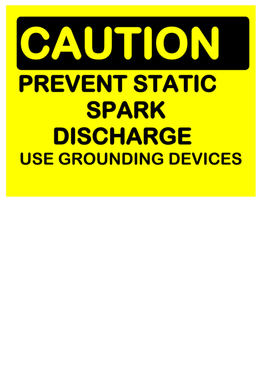 Caution Prevent Static Spark printable pdf download