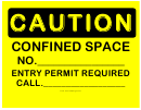 Caution Confined Space 2