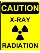 Caution X-ray Radiation Sign