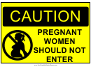 Caution Pregnant Sign