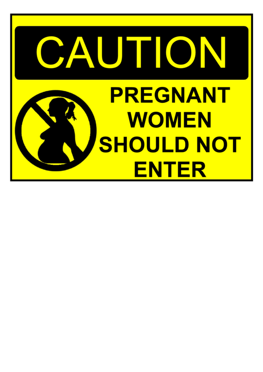 Caution Pregnant Sign Printable pdf