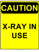 Caution X-ray Sign