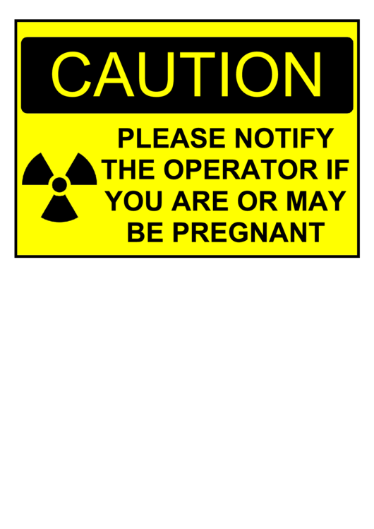 Notice Pregnant Sign Printable pdf