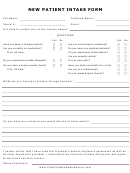 New Patient Intake Form