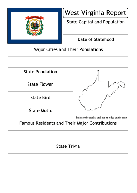 State Research Report Template - West Virginia Printable pdf