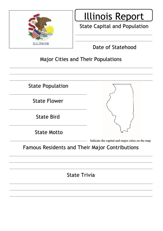 State Research Report Template - Illinois Printable pdf