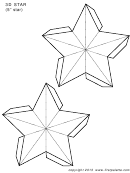 3d 5 Inch Star Template