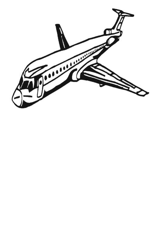 Airplane Coloring Sheet Printable pdf