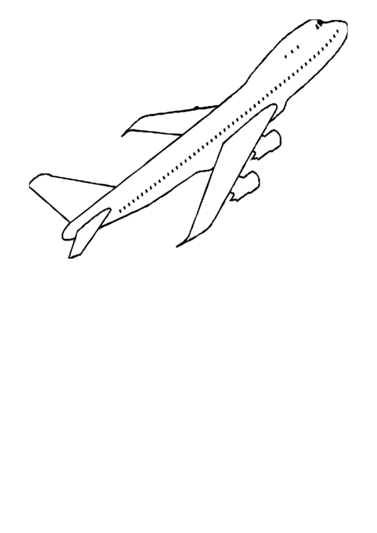 Airplane Coloring Sheet Printable pdf