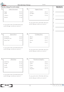 Determining Change Worksheet Printable pdf