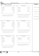 Determining Change Worksheet