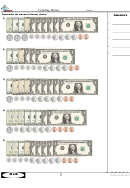 Counting Money Worksheet Printable pdf
