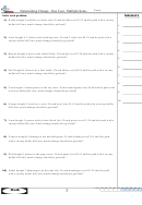 Determining Change - One Cost , Multiple Items Worksheet Printable pdf
