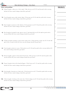 Determining Change - One Item Worksheet