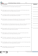 Determining Change - One Item Worksheet