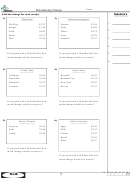 Determining Change Worksheet