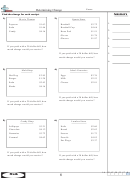 Determining Change Worksheet