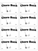 Five Chore Buck Template