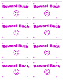 One Reward Buck Pink Template