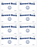 10 Reward Bucks Template - Blue