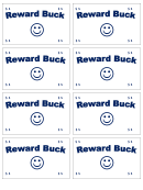 Five Reward Buck Template - Blue