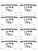 10 Play Instrument Bucks Template