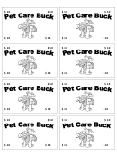10 Pet Care Bucks Template