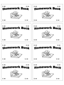 10 Homework Bucks Template