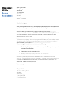 Sales Assistant Cover Letter Template Printable pdf
