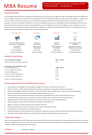Mba Resume Template