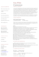 Gary White It Administrator Template