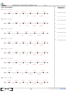 Subtraction Using Open Number Lines Math Worksheet Printable pdf