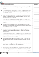 Finding Differences - Multiple Subtrahends Math Worksheet