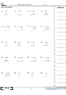 Subtraction (Vertical) Math Worksheet Printable pdf