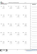 Subtracting With Regrouping Math Worksheet