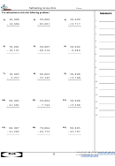 Math Subtracting Across Zero Sheet Printable pdf