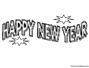 Coloring Sheet - Happy New Year