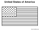 Coloring Sheet - Usa Flag