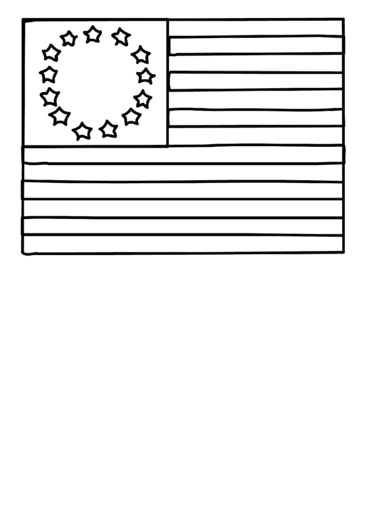 Coloring Sheet - Usa Flag Printable pdf