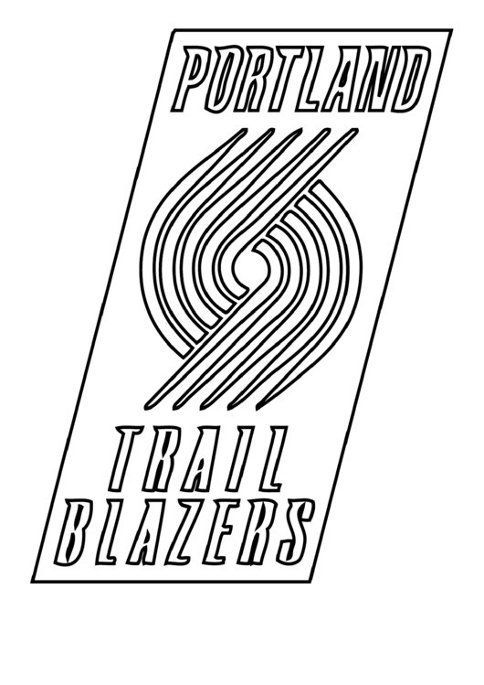 Coloring Sheet - Portland Trail Blazers Printable pdf