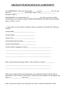 Aircraft Purchase/sales Agreement Form