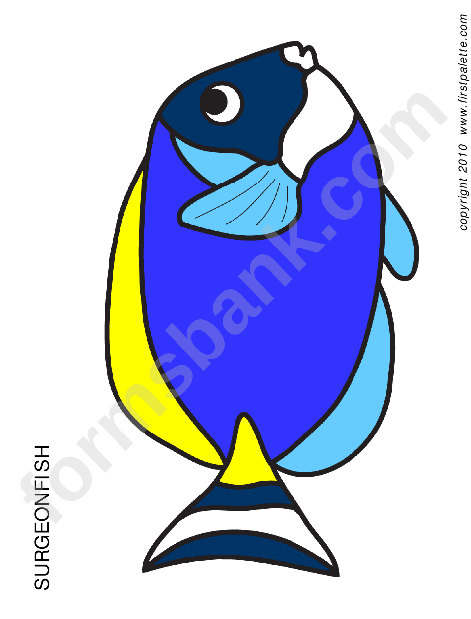 Coloring Sheet - Surgeonfish