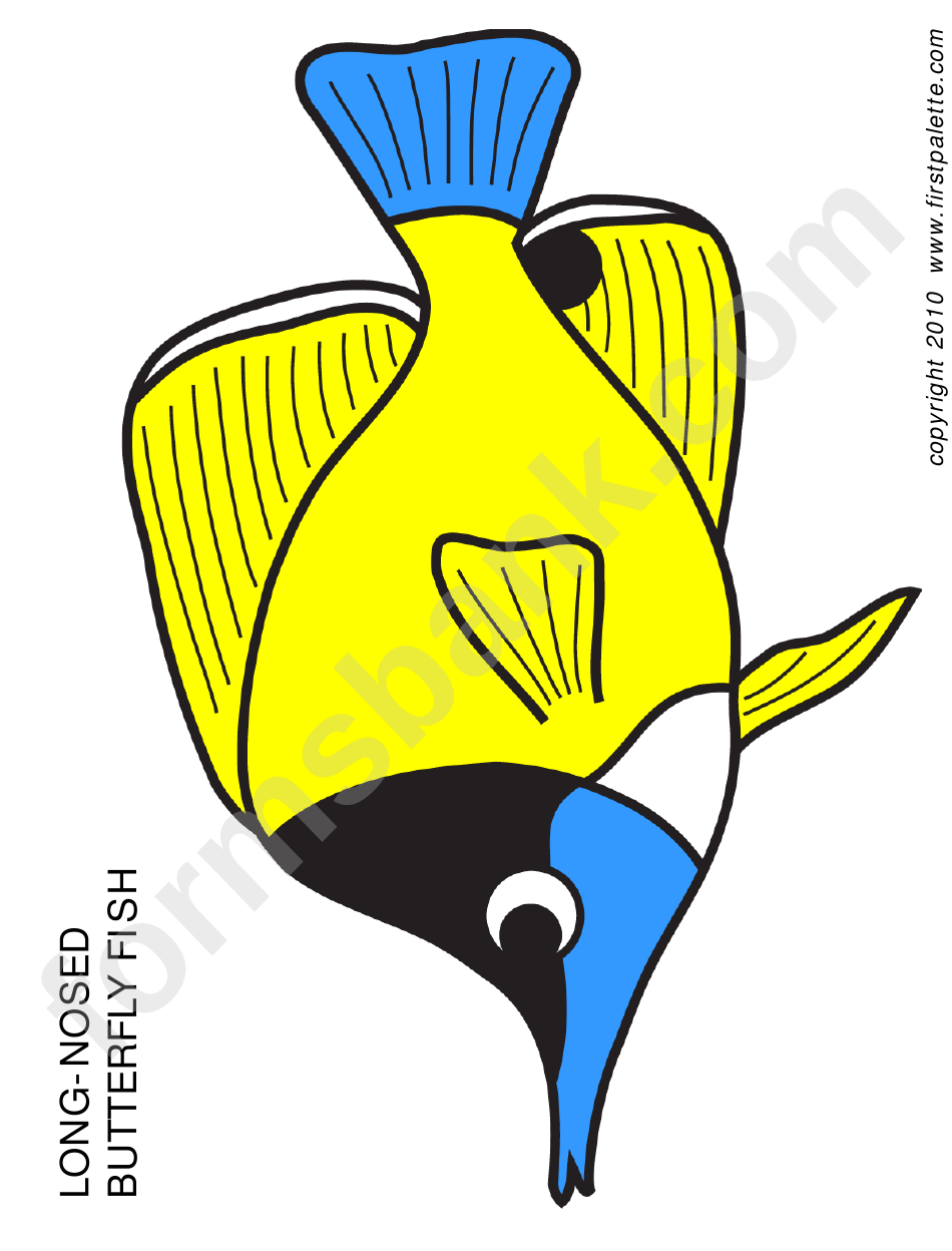 Coloring Sheet - Long Nose Butterfly Fish