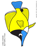 Coloring Sheet - Long Nose Butterfly Fish