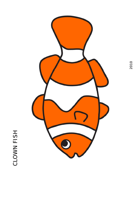 Coloring Sheet - Clown Fish