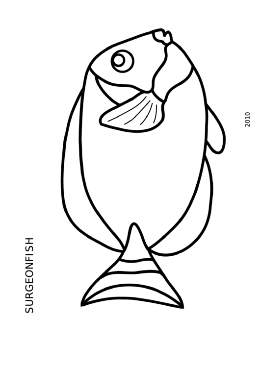 Coloring Sheet - Surgeonfish