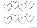 Eight Hearts Coloring Sheet