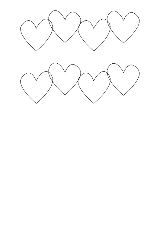 Eight Hearts Coloring Sheet Printable pdf